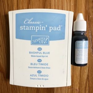 Stampin’ Up Bashful Blue Ink pad with re-inker